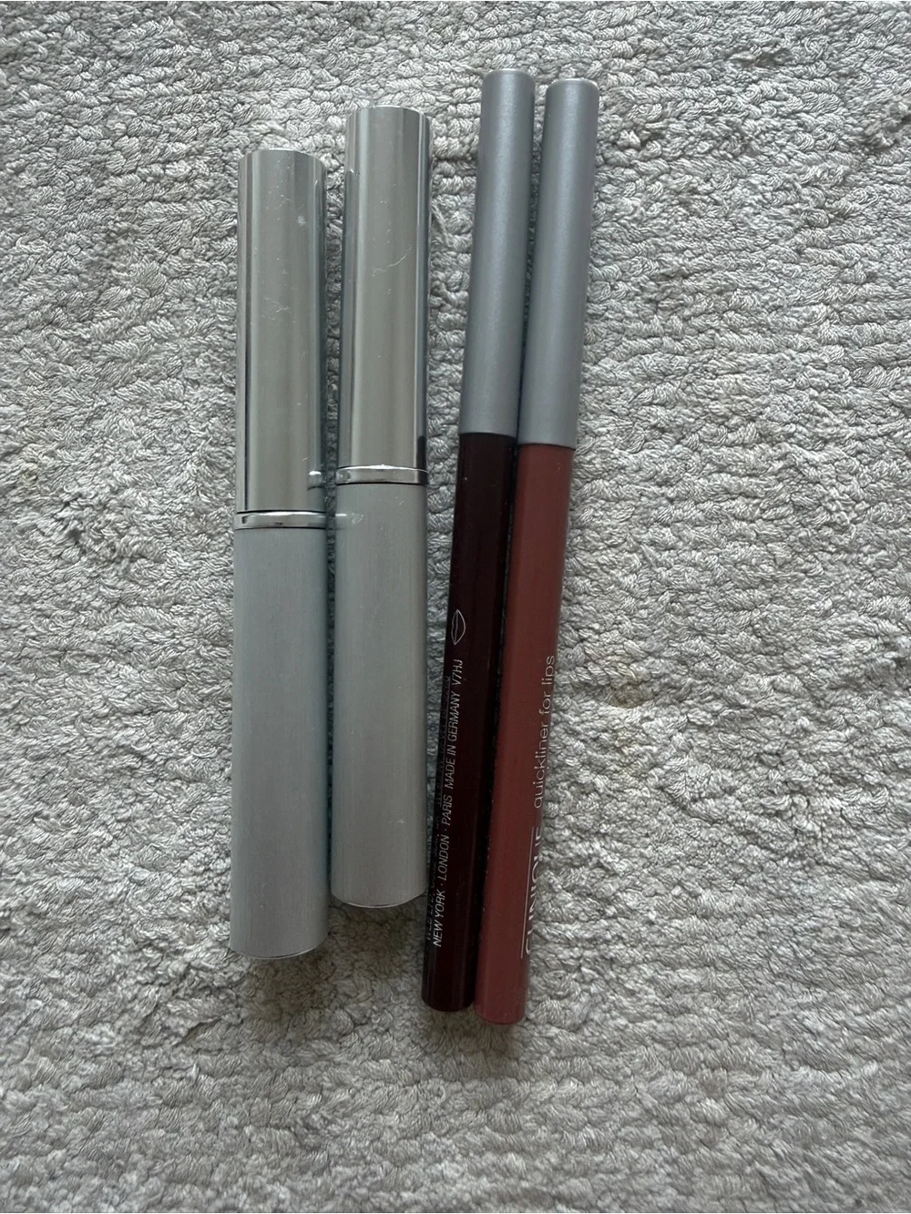 CLINIQUE almost lipstick and lip liner shade nude honey and black honey